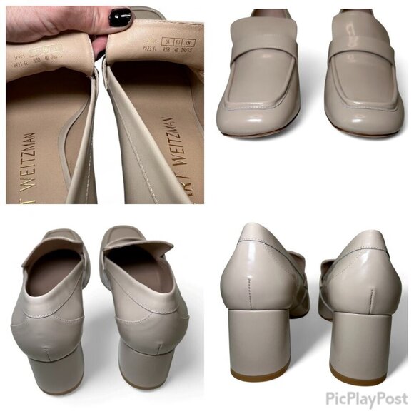 STUART WEITZMAN Sleek 60 Spazzolato Loafer, Dune/Beige, US 9.5, EU 40, NWT - Picture 14 of 14